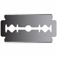 Gilette style razor in stainless steel