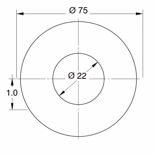 XK-C171 Circular Blade| Tungsten Carbide | 75 x 22 x 1.0 mm - Image 3