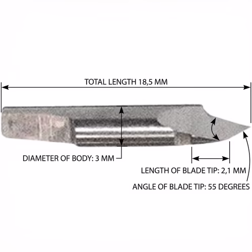 XK-Z4 Plotter cutter blade | Tungsten Carbide - Image 2
