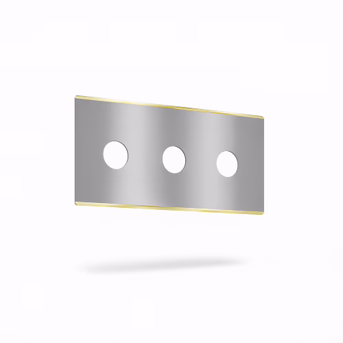 3 hole double edge 0.20 TiN coated blade