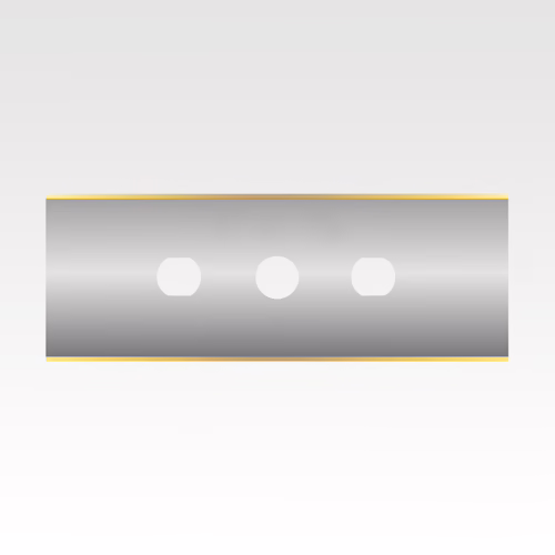 XK-DL1201 | 3-Hole Double Edge |Tungsten Carbide | Tin Coated | 60 x 22 x 0.20 mm