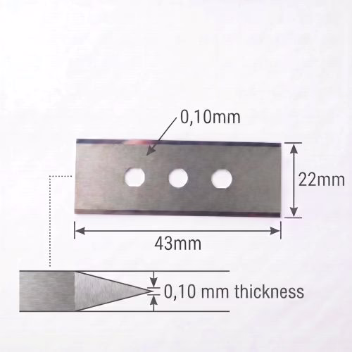 iN-coated tungsten carbide, 43 x 22 x 0.10 mm