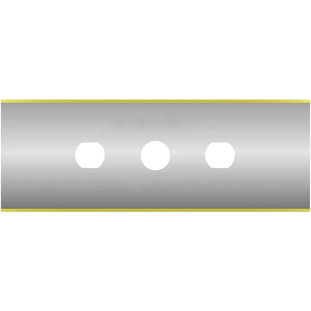 XK-DL4201, 3-hole long slitter blade 60x22x0.20 mm, carbon steel, Tin coated