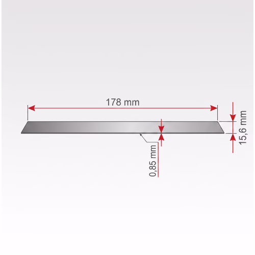 XK-FG417 carbon steel fiberglass strand chopping blade 178 × 15.6 × 0.85 mm
