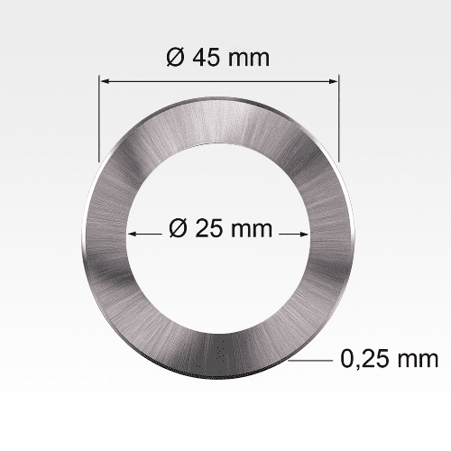 XK-X145 – Circular Blade | Tungsten Carbide | 45 × 25 × 0.25 mm - Image 2