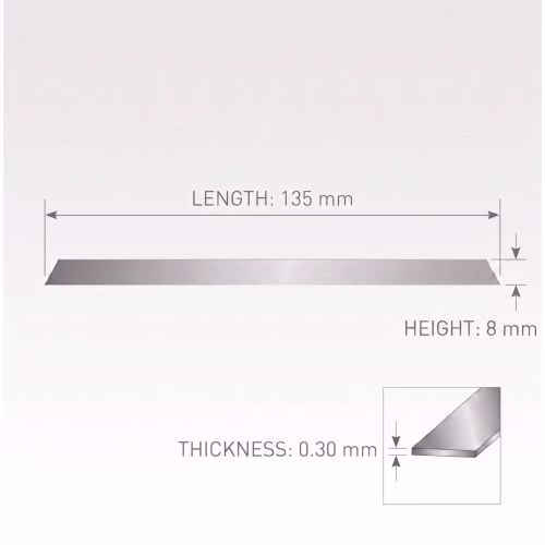 XK-FG413 carbon steel fiberglass strand chopping blade 135 × 8 × 0.30 mm