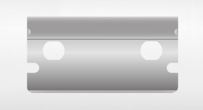 Single edge razor blade with round corners, 39 x 19 x 0,30 mm