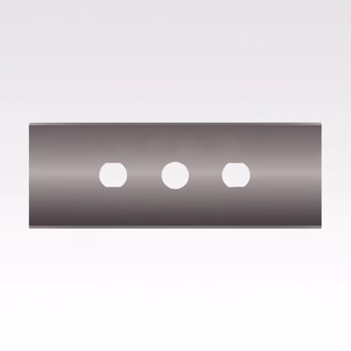 XK-DL1400 3-hole double edge tungsten carbide industrial razor blade 60 × 22 × 0.40 mm