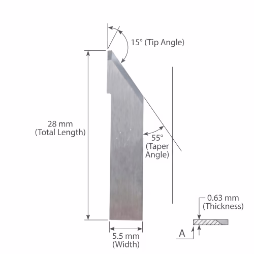 XK-Z42 - Совместимый с Zund - лезвие для плоттера из карбида вольфрама - Изображение 2